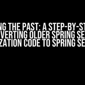 Upgrading the Past: A Step-by-Step Guide to Converting Older Spring Security Authorization Code to Spring Security 6